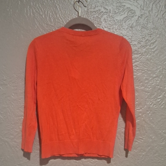 NEW.New York & Company Women's Orange Ruffled Cardigan Size S - Picture 7 of 9